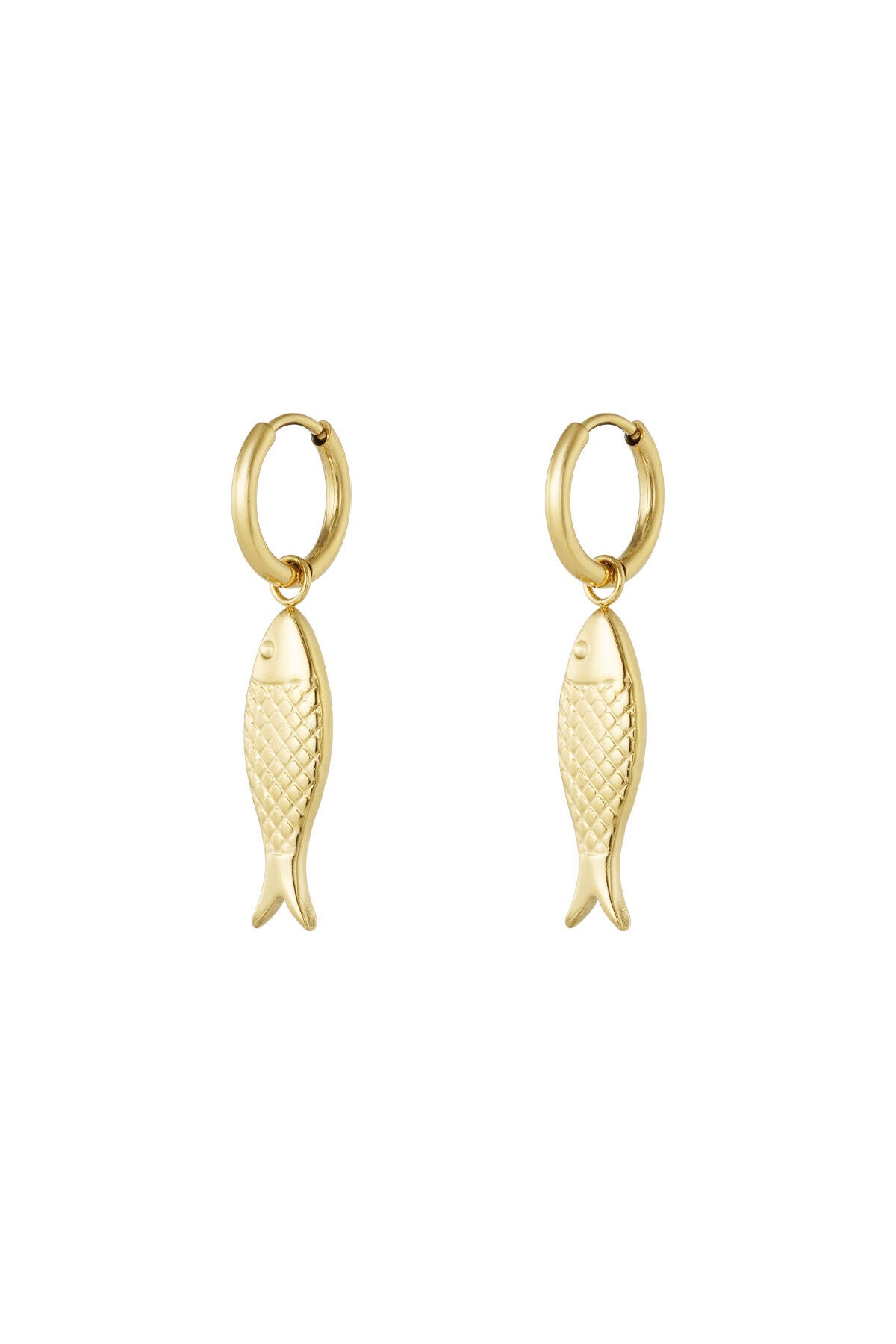 fish charm oorbellen