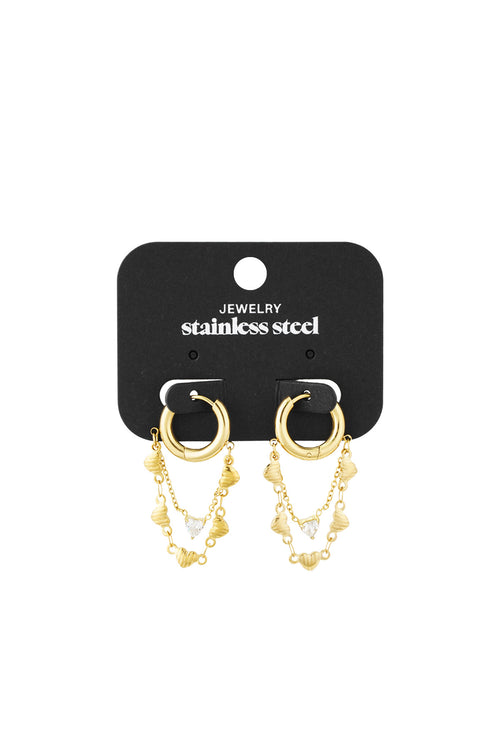 oorbellen chain of hearts