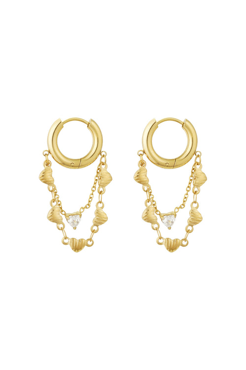 oorbellen chain of hearts