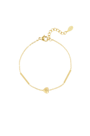 Stylish - Bedelarmband met Hart - Stainless Steel