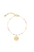 Chic Pink Multi Beaded Bracelet in 304S Steel