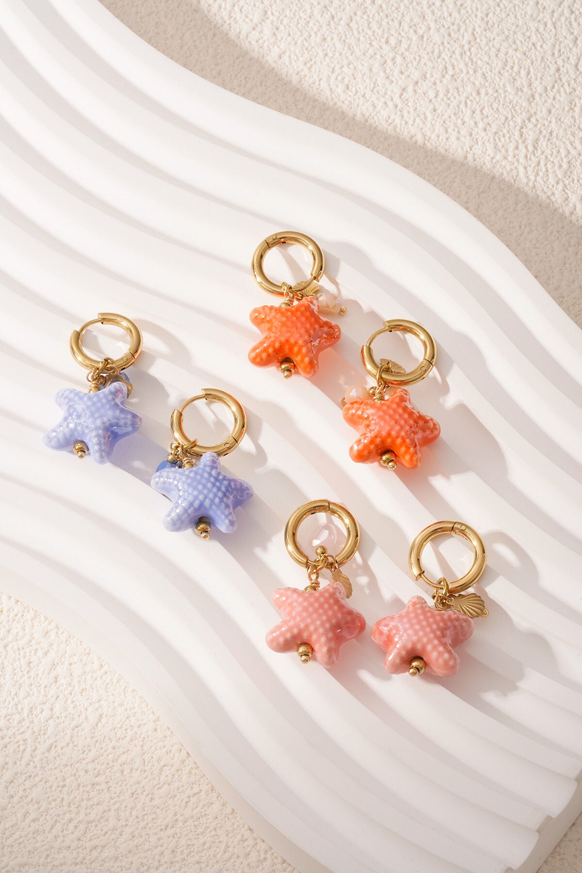 starry oorbellen - blauw &