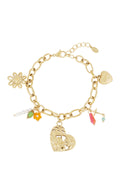 link armband met grote bedels