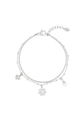 Bloemenarmband - Zilverkleur