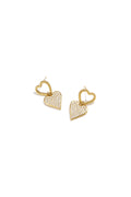 Elegant Gold Heart Drop Earrings for Daily Wear