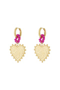 Stylish Gold Heart Drop Earrings for Daily Wear