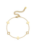 Charming 14K Gold Plated Clover Bracelet