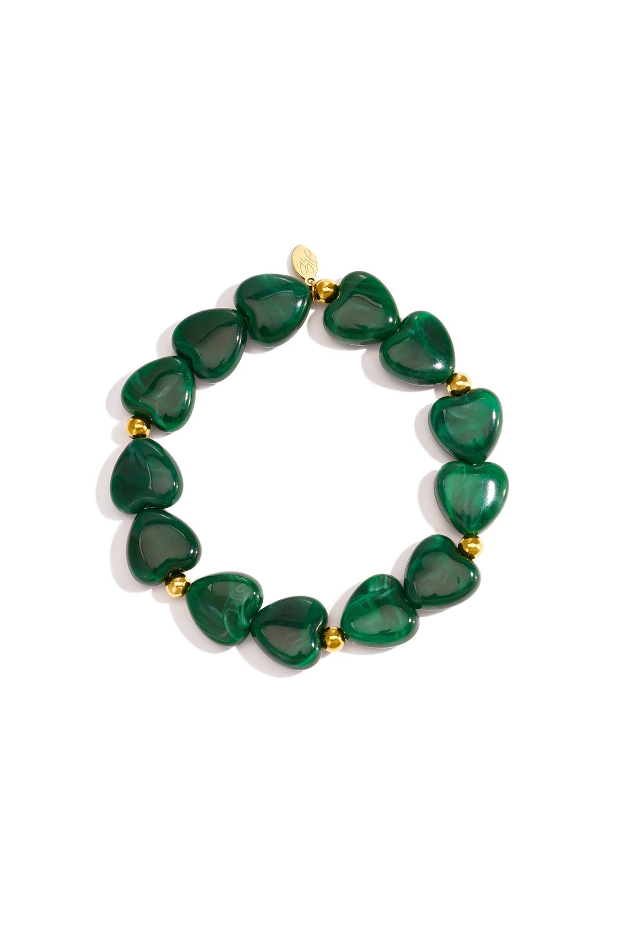 Acryl kralenarmbanden met hartje, eenvoudige dagelijkse serie, dames sieraden