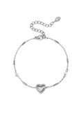 Elegant Heart Charm Bracelet - All Fit, Casual Style