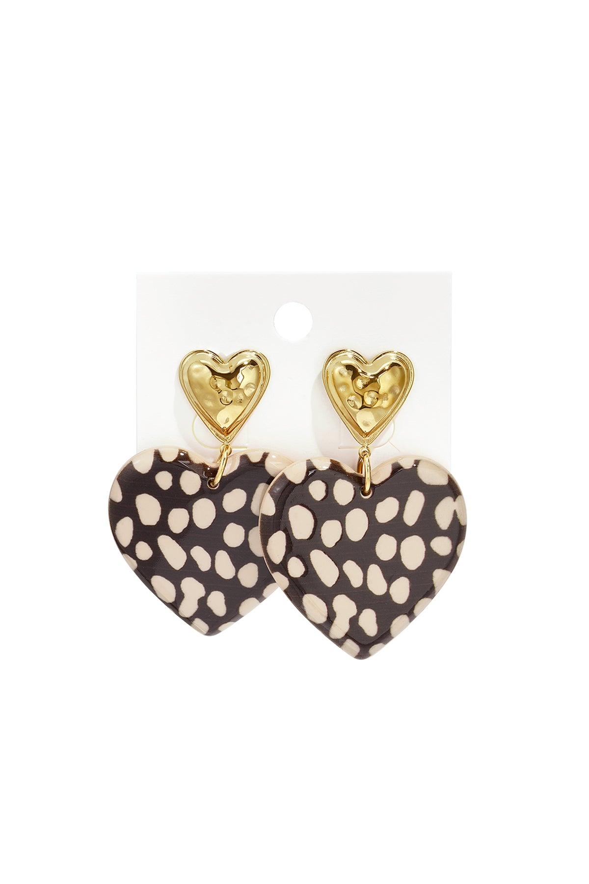 Acryl oorbellen met hanger in hartvorm, eenvoudige dagelijkse serie, dames sieraden