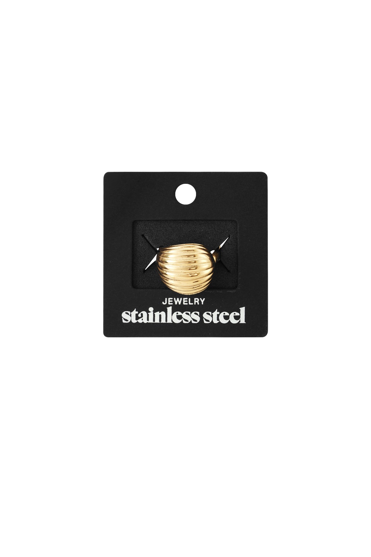 Statementringen van roestvrij staal met onregelmatige vorm, Daily Daily Simple-serie, damessieraden
