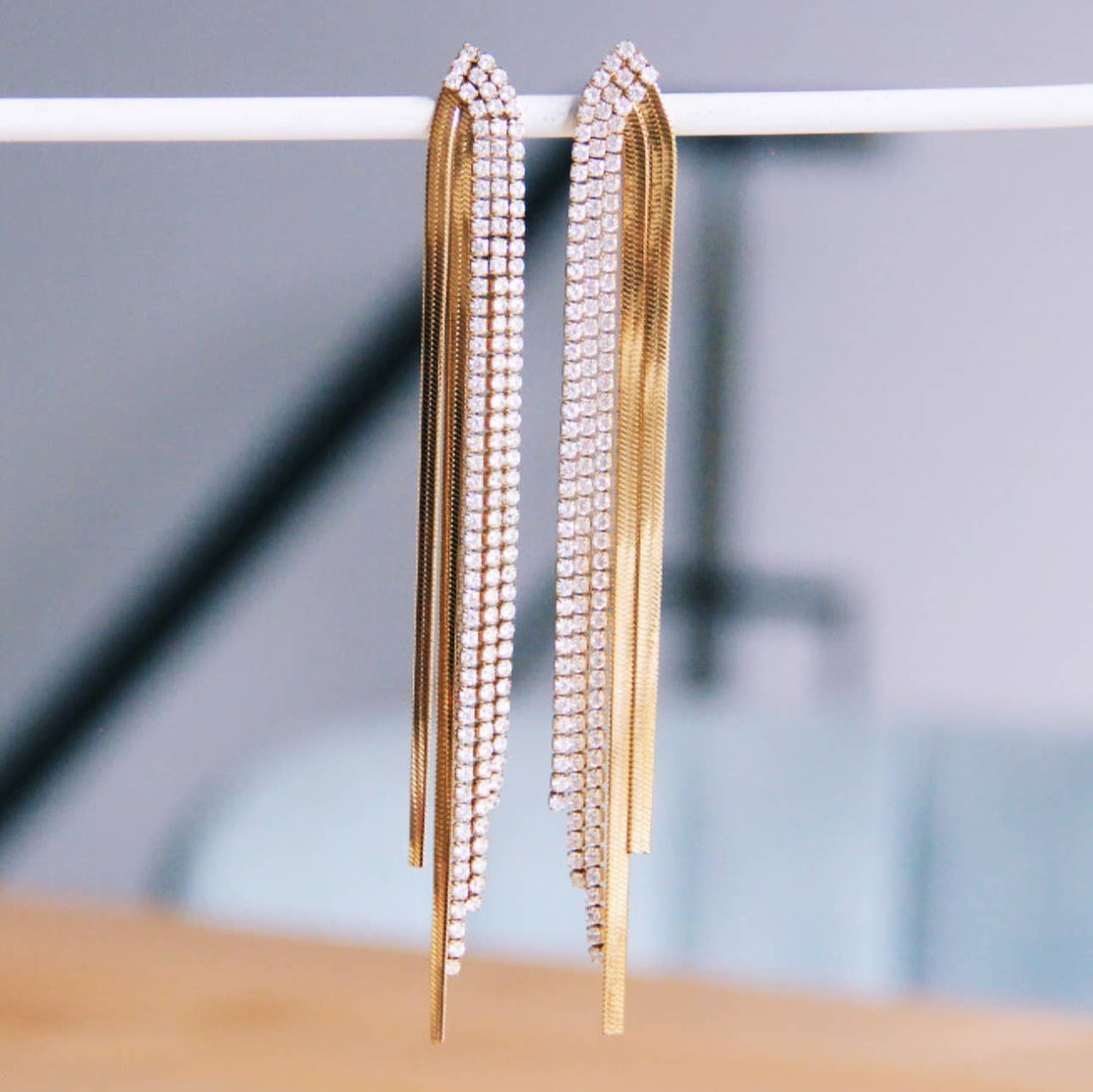 Golden Waterfall – Oorbellen – Stainless Steel