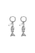Stylish Fish Drop Earrings for Women, Silver & Gold