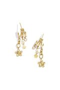 Elegant Sea Shell Drop Earrings in Silver & Gold