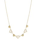 Roestvrijstalen hangerkettingen met hartje, eenvoudige dagelijkse serie, damessieraden