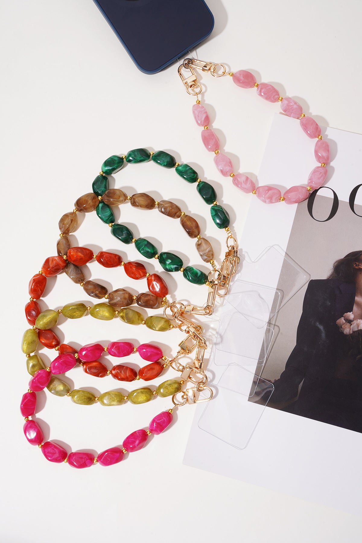 Telefoonketting met kralen, casual acryl, dagelijkse accessoires