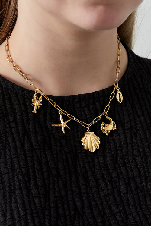 Beachy ketting - zilverkleur