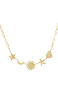 Zon Maan Ster Ketting