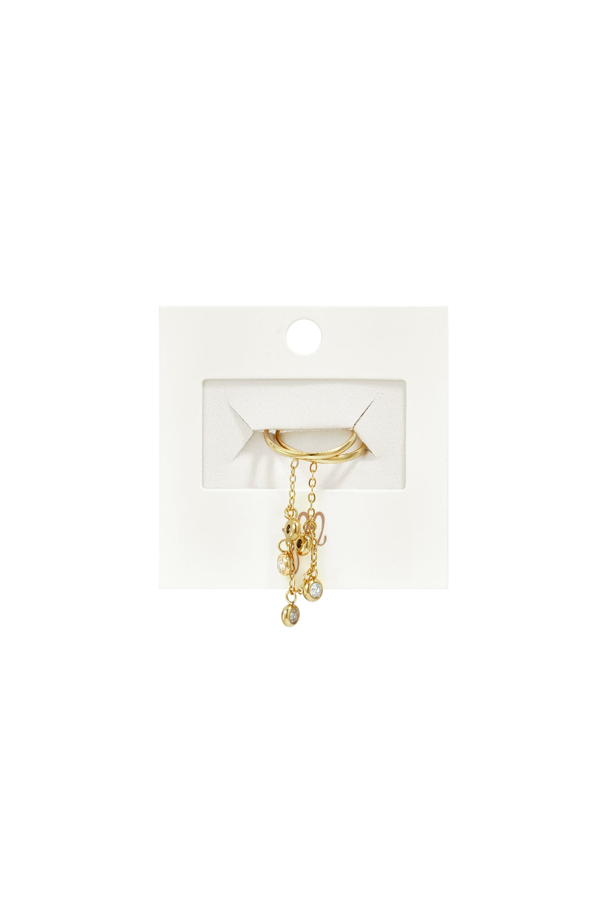 Ringen van roestvrij staal met edelstenen, Circle Simple Daily Simple Series, dames sieraden