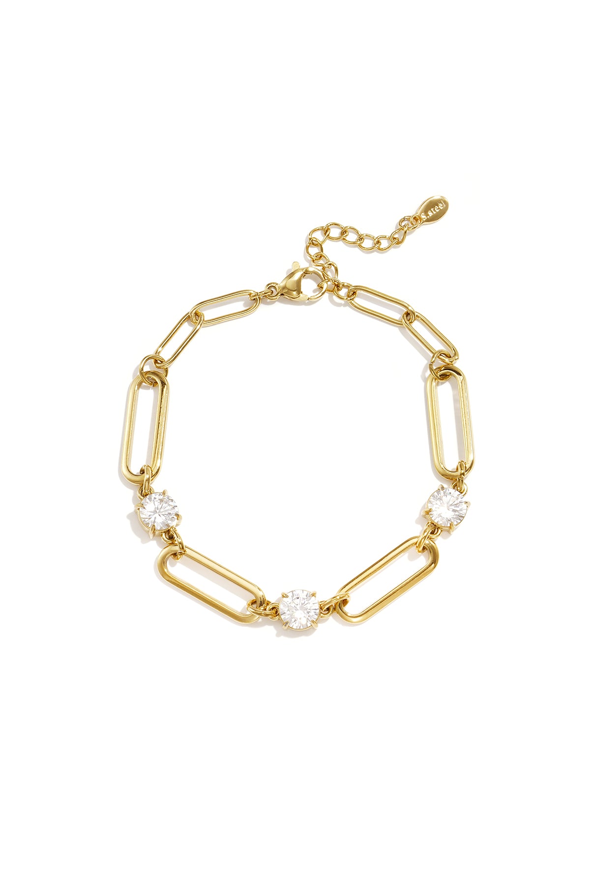 Bedelarmbanden van roestvrij staal, Circle Simple Daily Simple-serie, damessieraden