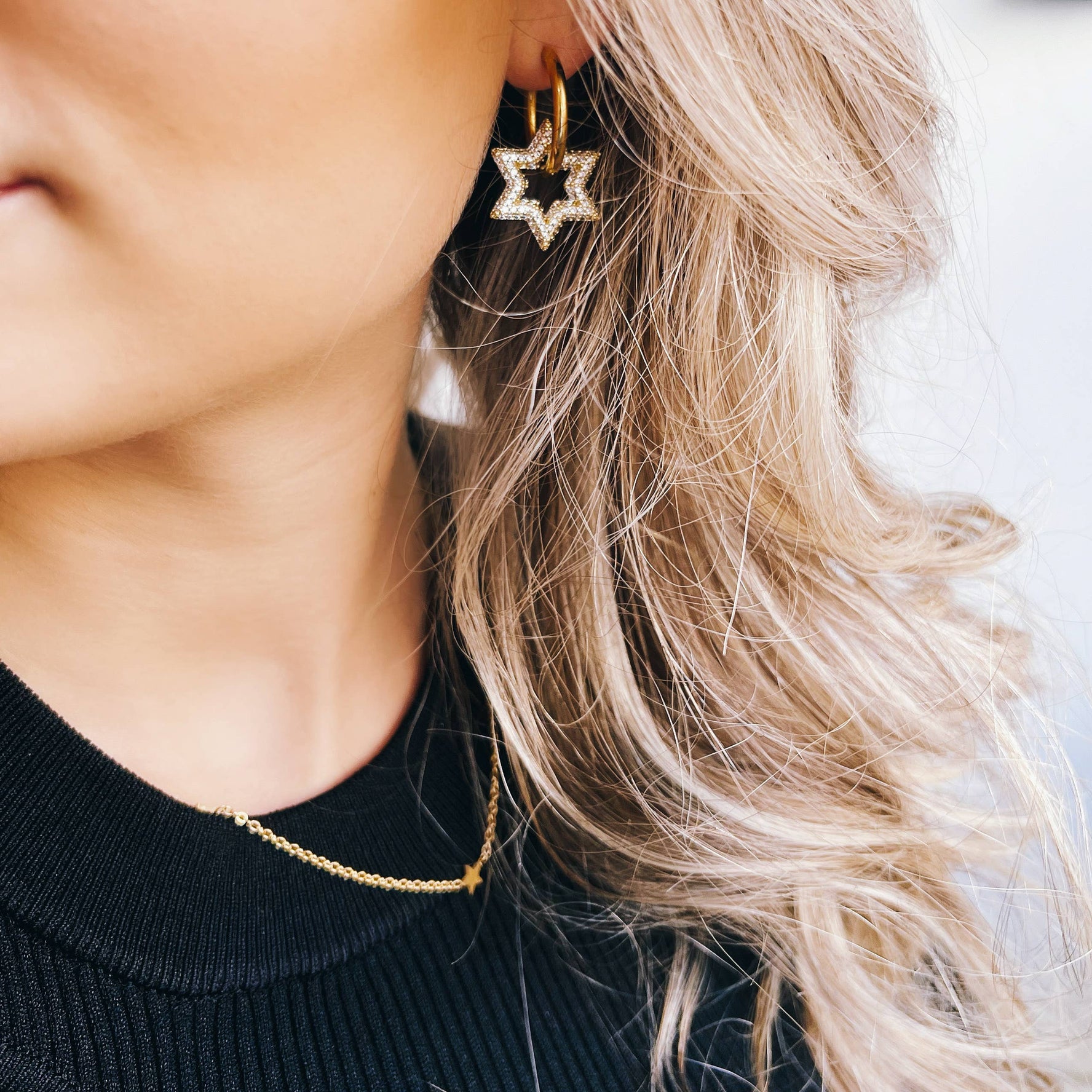 Star Shine – Oorbellen – Stainless Steel