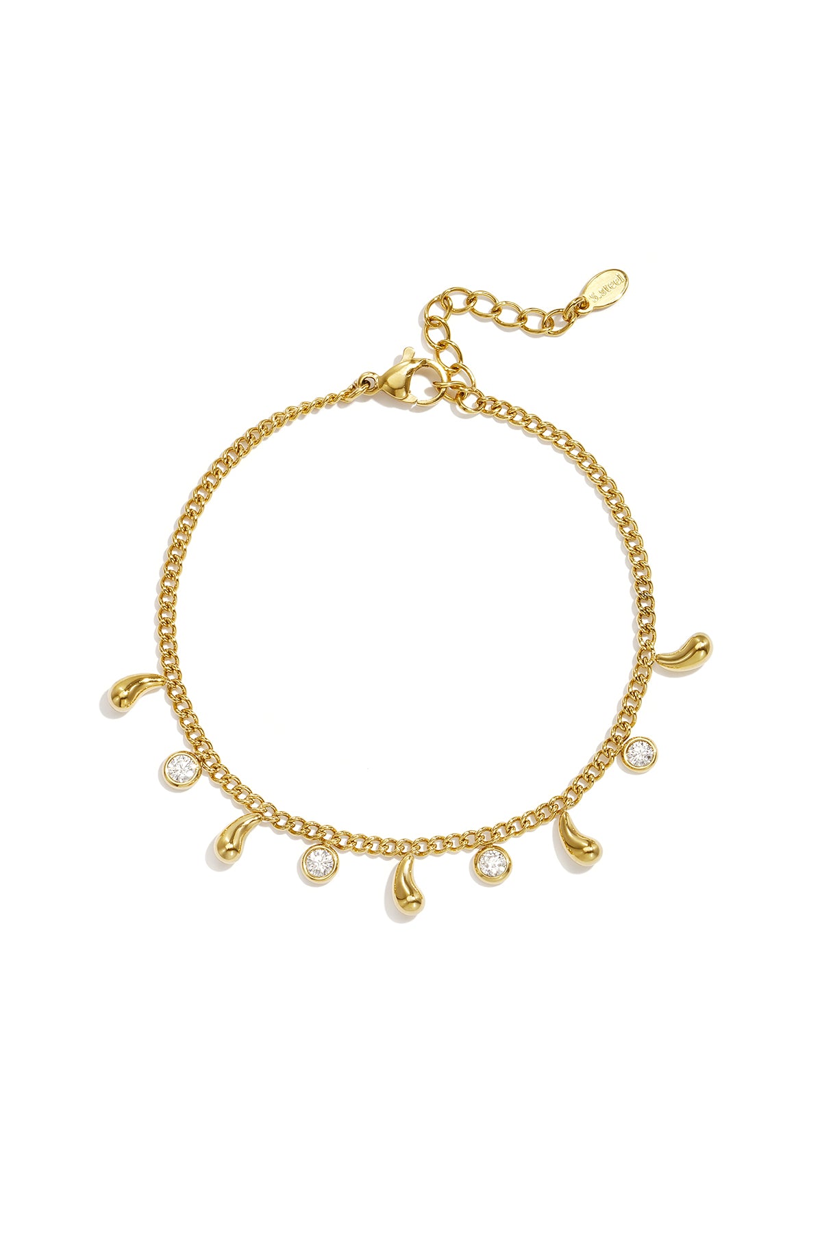Elegant Rhinestone Charm Bracelet for Daily Wear