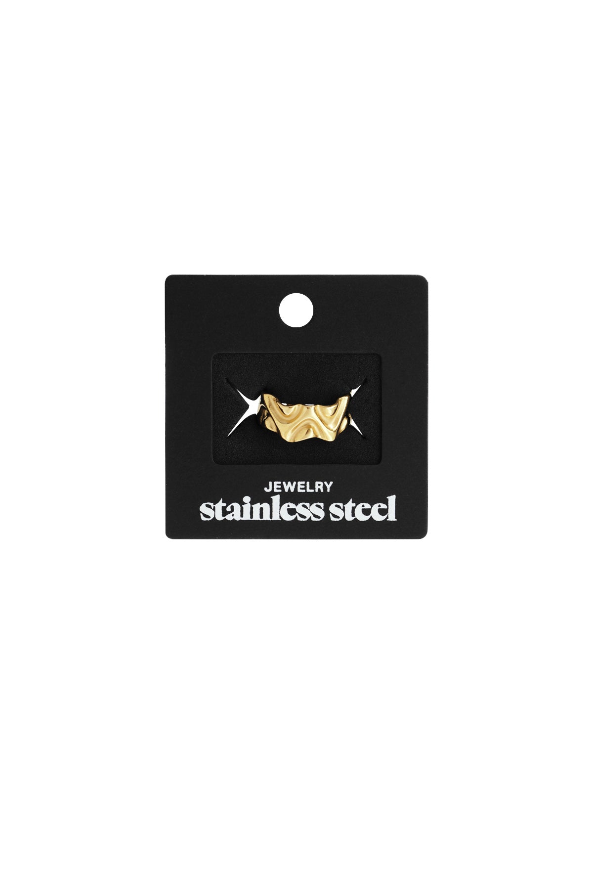 Roestvrijstalen minimalistische ringen onregelmatige vorm Casual Dagelijks Eenvoudig Serie Dames sieraden