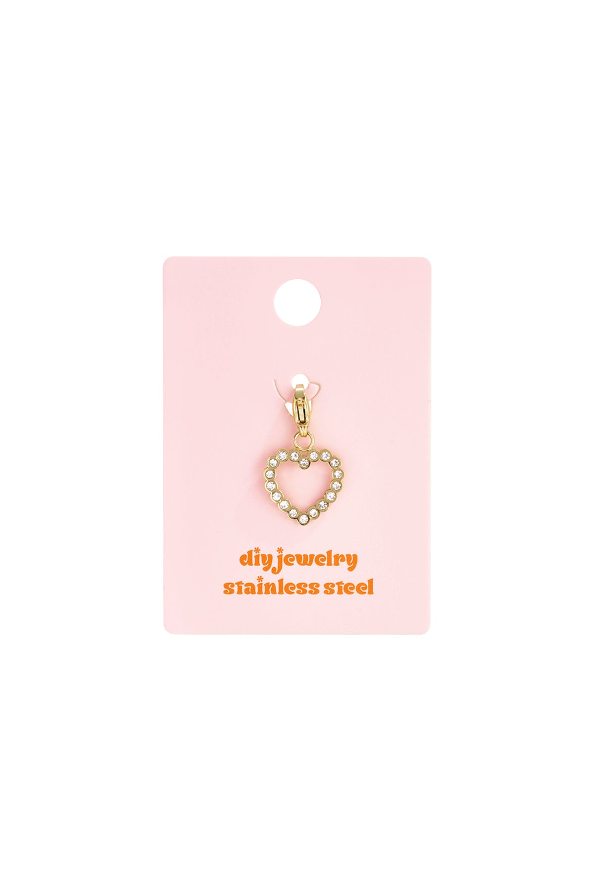 Sieraden bedel ingelegd leeg hart DIY