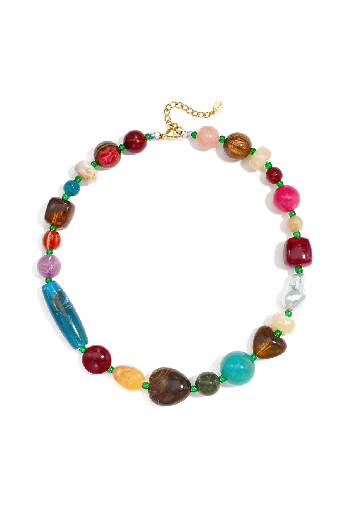 Acryl kralenkettingen met onregelmatige vorm, casual, alledaagse, eenvoudige serie, dames sieraden