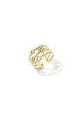 Minimalistische ringen van roestvrij staal met bloemmotief uit de Daily Simple-serie voor dames.