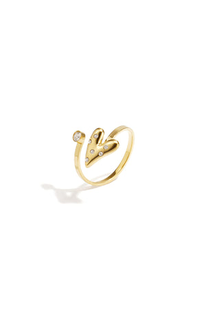 Minimalistische ringen van roestvrij staal met 14-karaats goudlaag, hartvormig, casual en eenvoudig ontwerp, damessieraden.