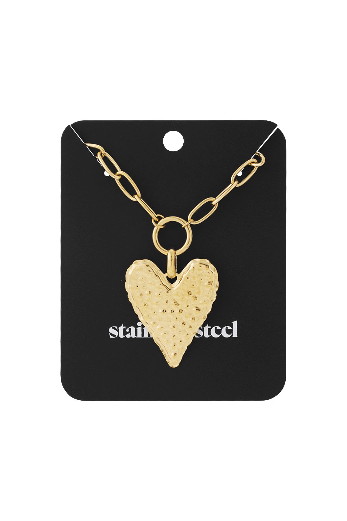Dikke hartvormige lange ketting
