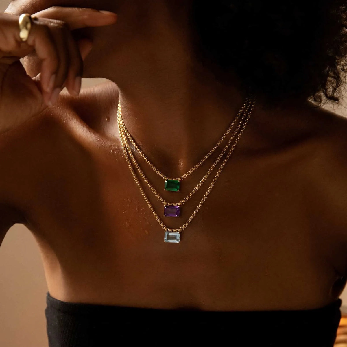 Elara - Geboortesteen Ketting – Stainless Steel