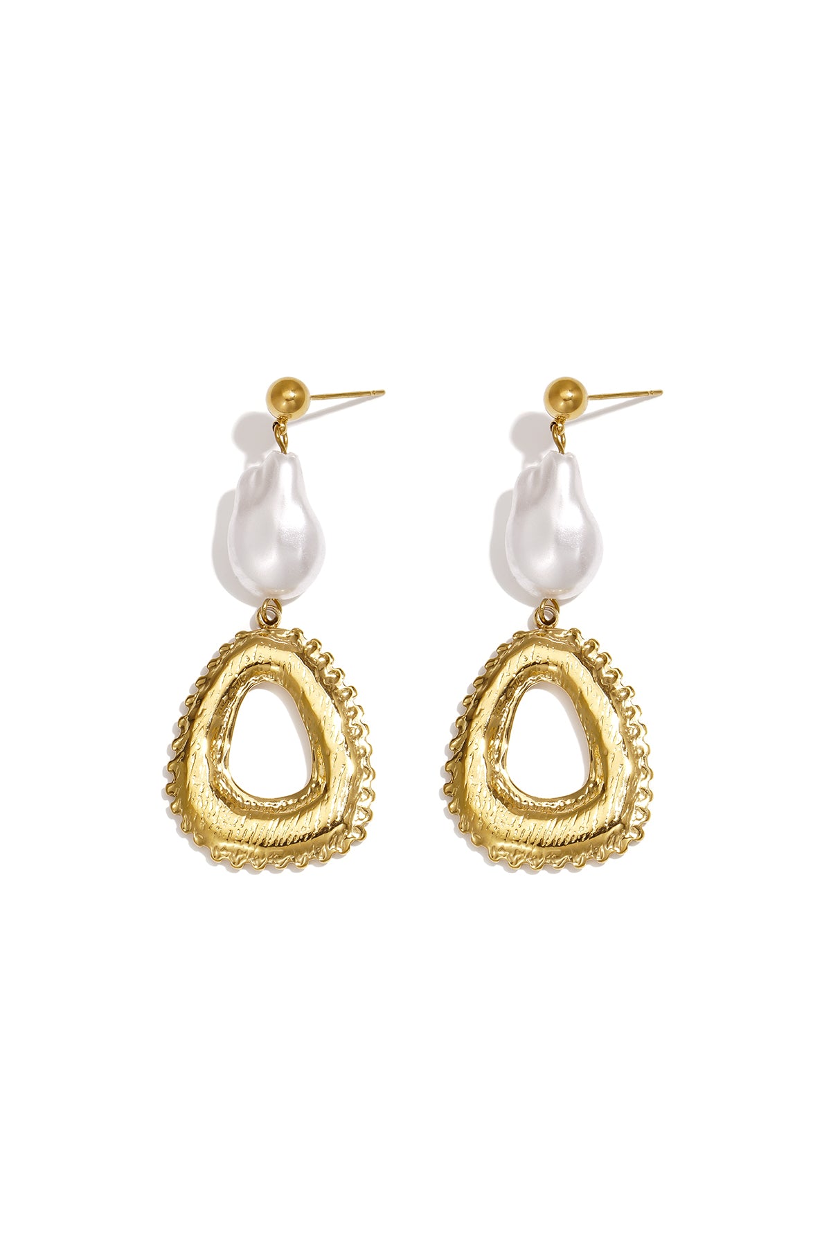 Oorbellen van roestvrij staal in ovale vorm, casual en eenvoudig, dames sieraden