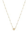 14K vergulde roestvrijstalen hangerkettingen met hartje, eenvoudige dagelijkse sieraden uit de Simple Series voor dames.
