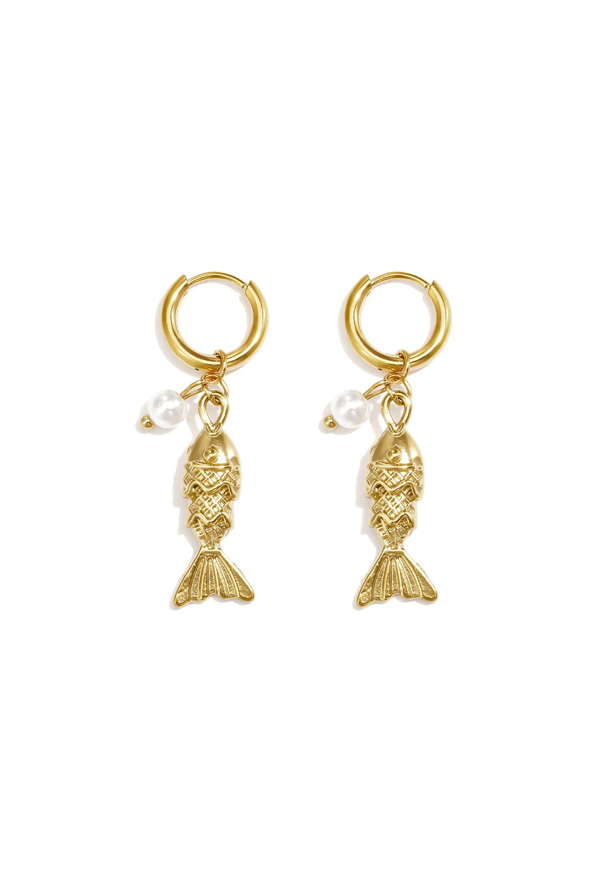 Stylish Fish Drop Earrings for Women, Silver & Gold
