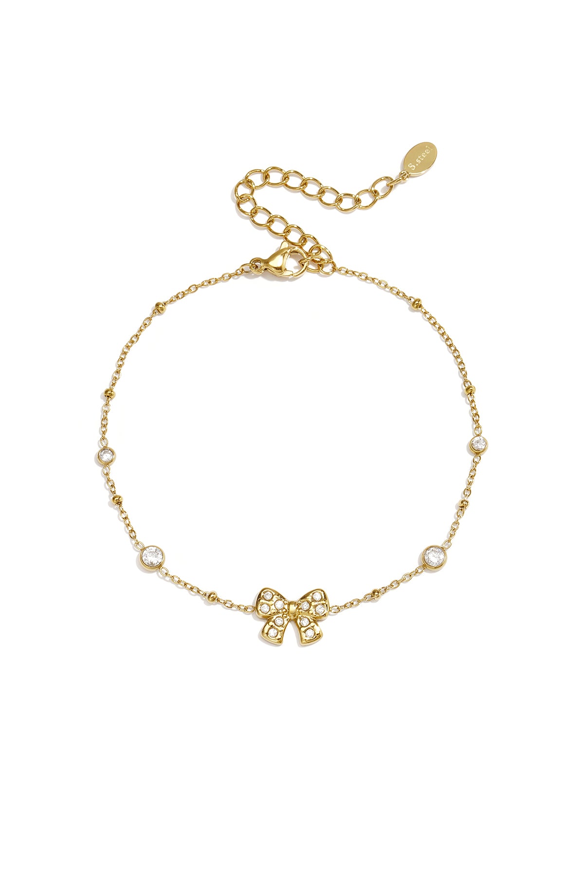 Elegant 14K Gold Plated Charm Bracelet for Women