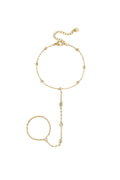 Handchain met ovale en ronde steentjes