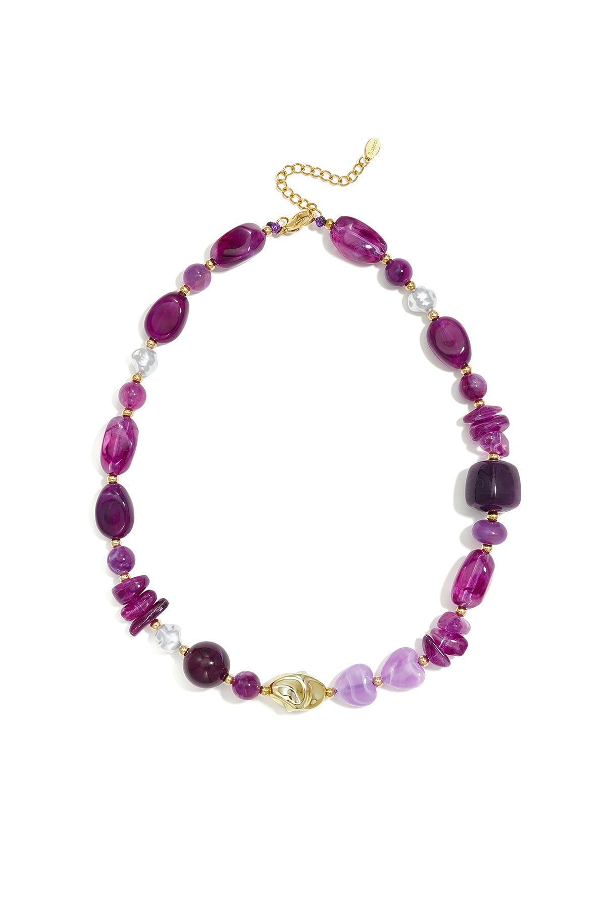 Acryl kralenkettingen met onregelmatige vorm, casual, alledaagse, eenvoudige serie, dames sieraden