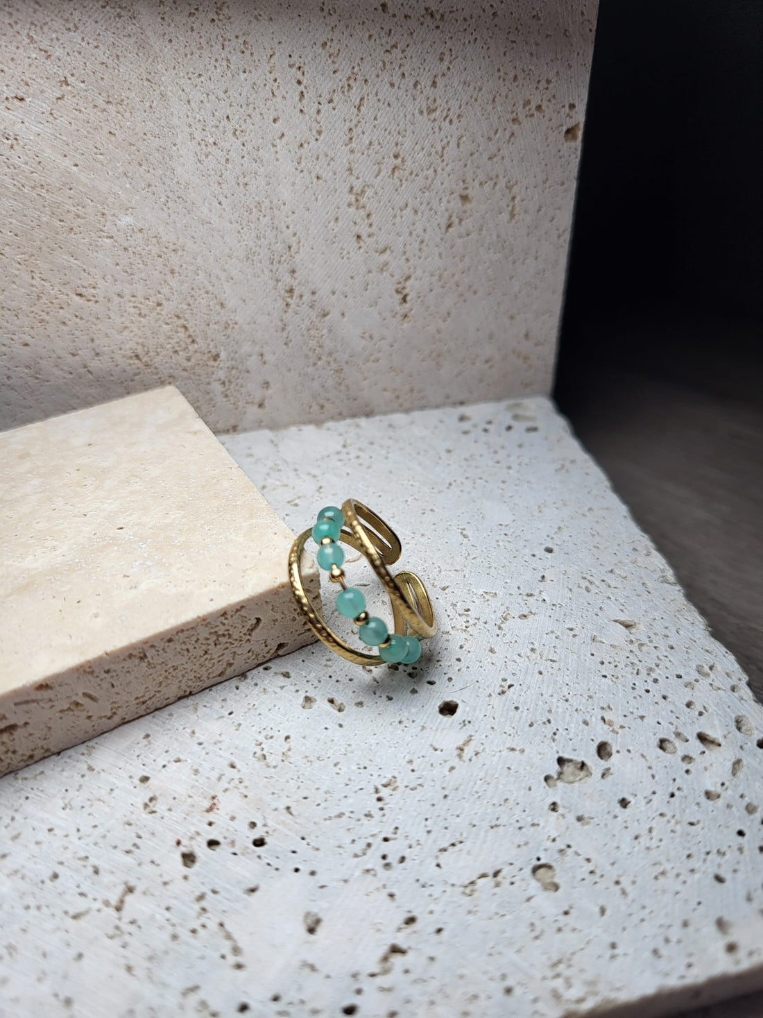 Aarya - Ring - Turquoise - Natural Stone - Stainless Steel