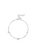 Armband met hartjes en steentjes patroon