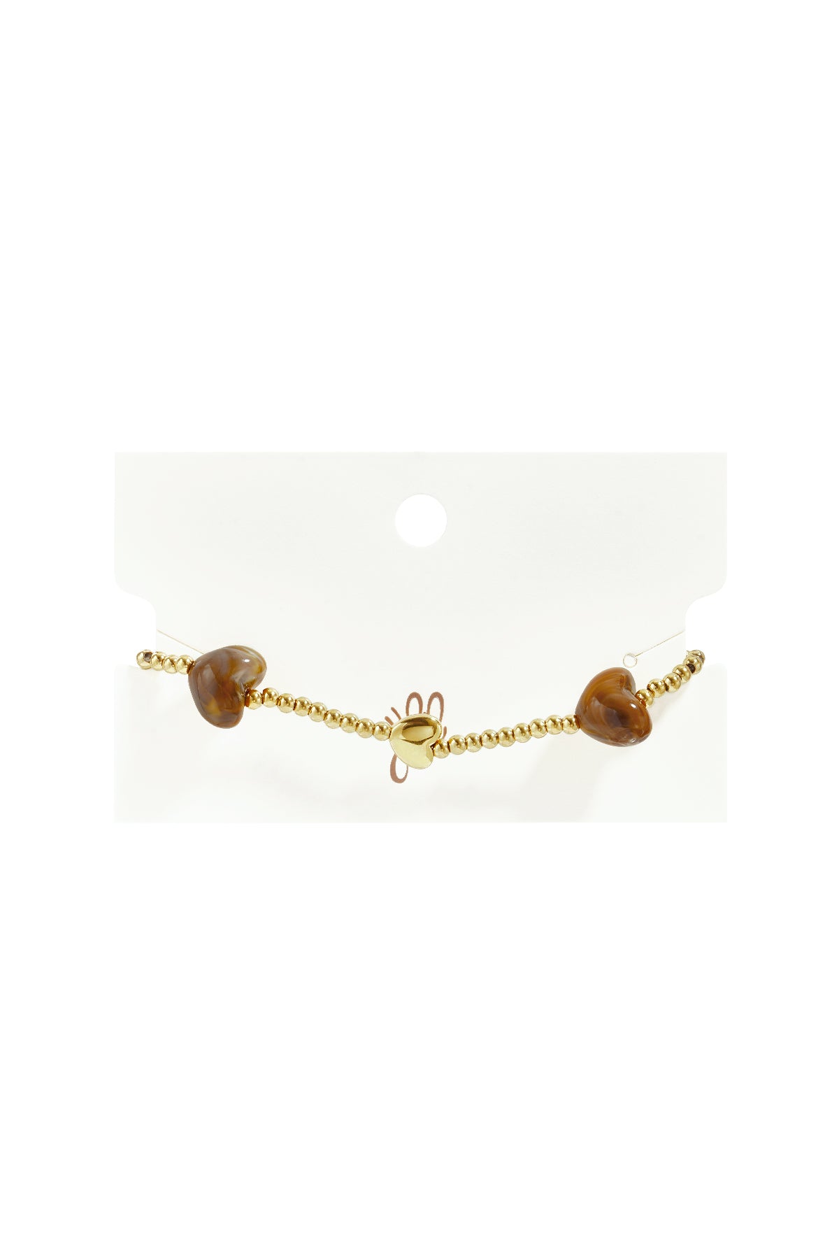Roestvrijstalen bedelarmbanden met hartje, eenvoudige dagelijkse serie, dames sieraden
