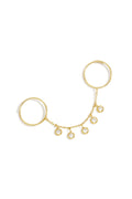 Ringen van roestvrij staal met edelstenen, Circle Simple Daily Simple Series, dames sieraden