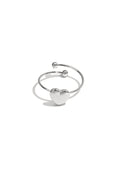 Elegant Minimalist Heart Ring in Silver & Gold