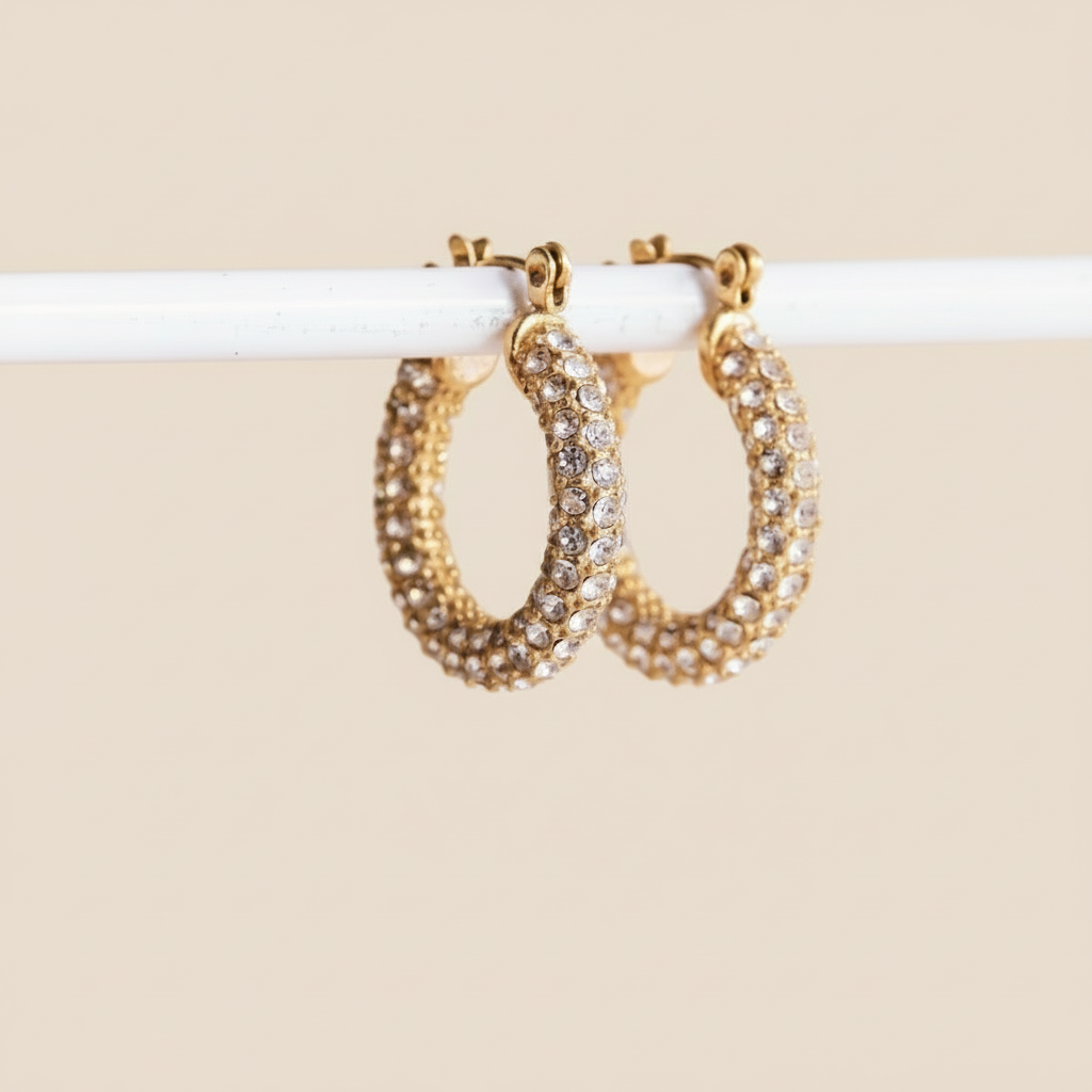 Crystal Glow – Oorbellen – Stainless Steel