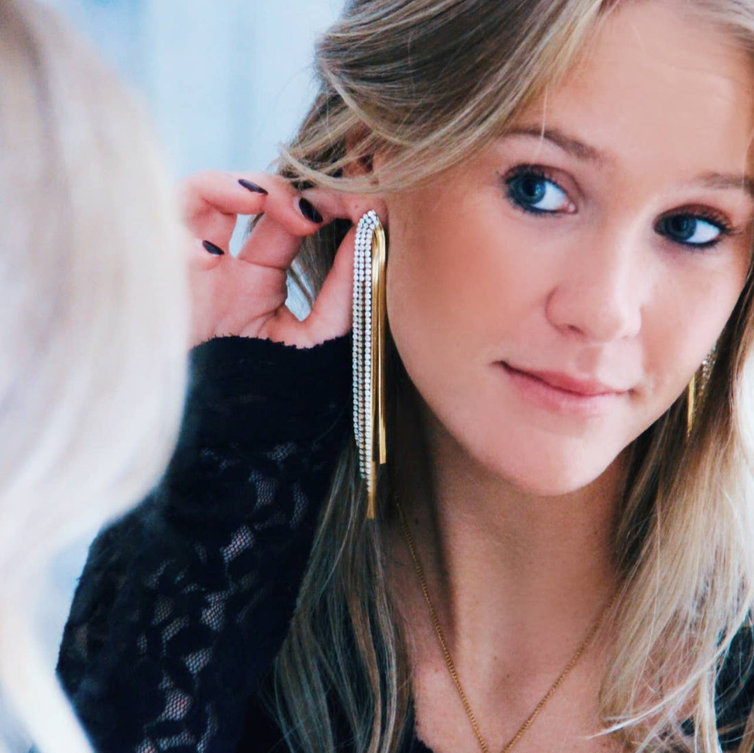 Golden Waterfall – Oorbellen – Stainless Steel