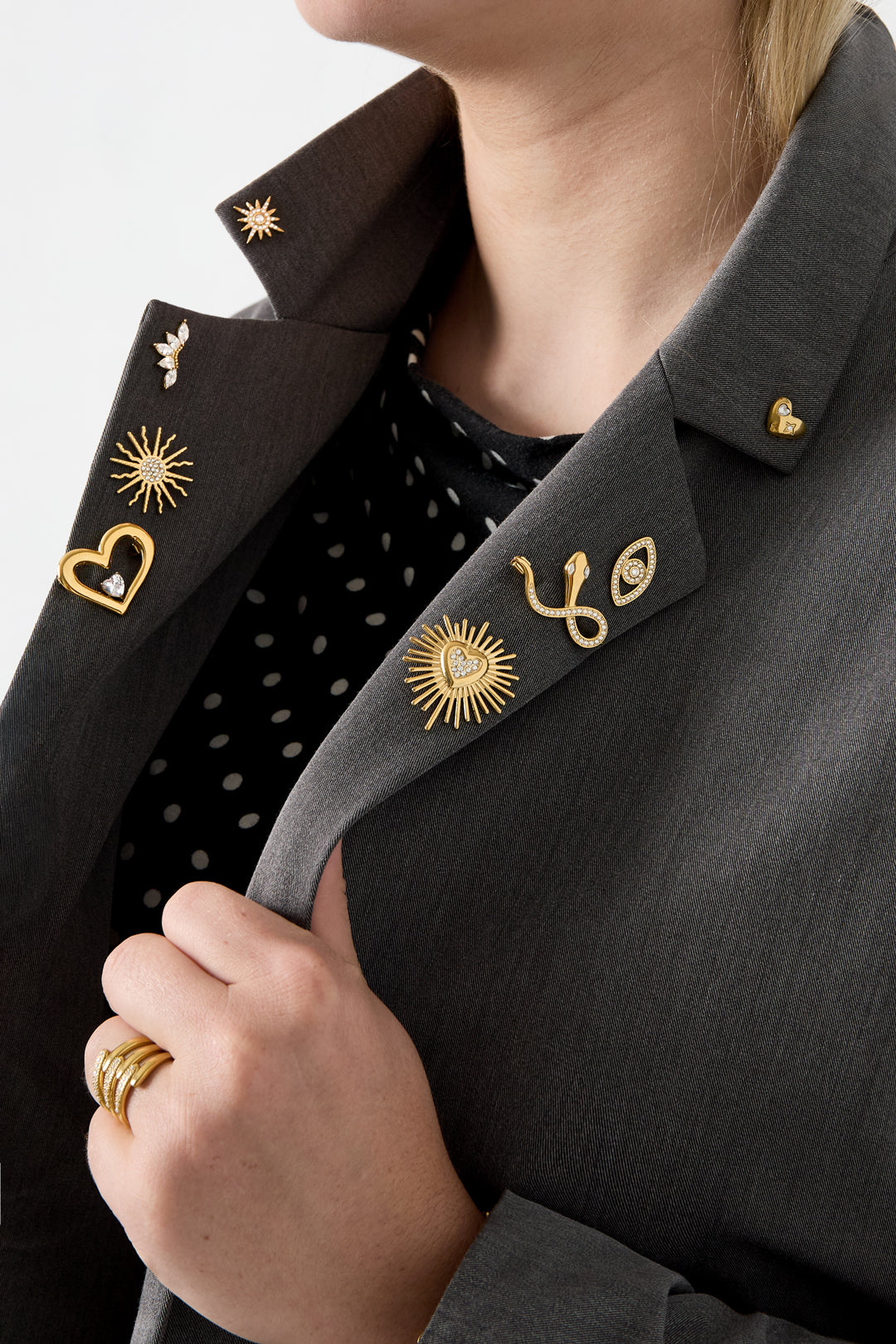 Broches met slangmotief, eenvoudig, roestvrij staal, dagelijkse accessoires