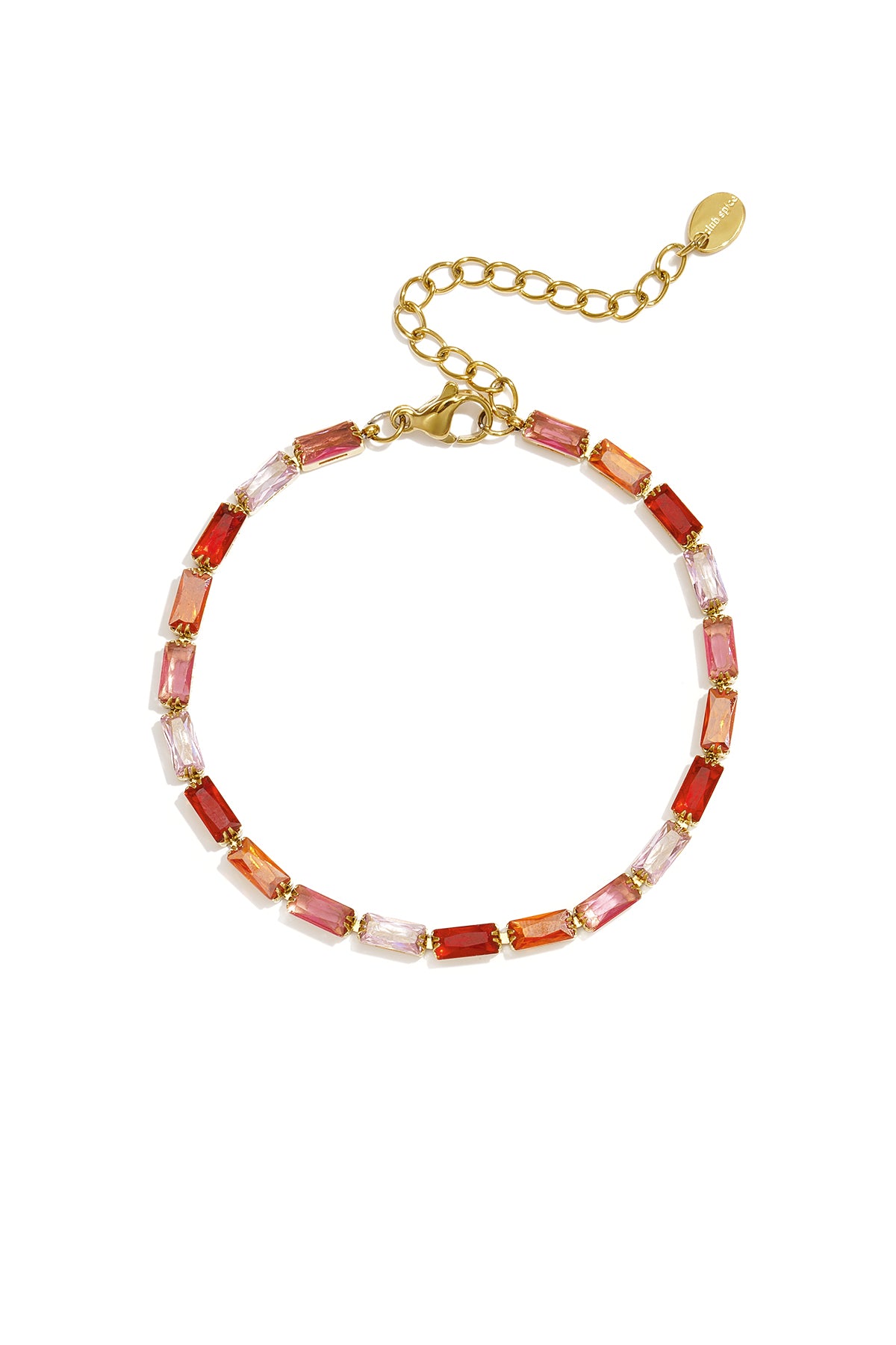 Roestvrijstalen kralenarmbanden, rechthoekig, eenvoudig, geschikt voor dagelijks gebruik, Simple Series, damessieraden
