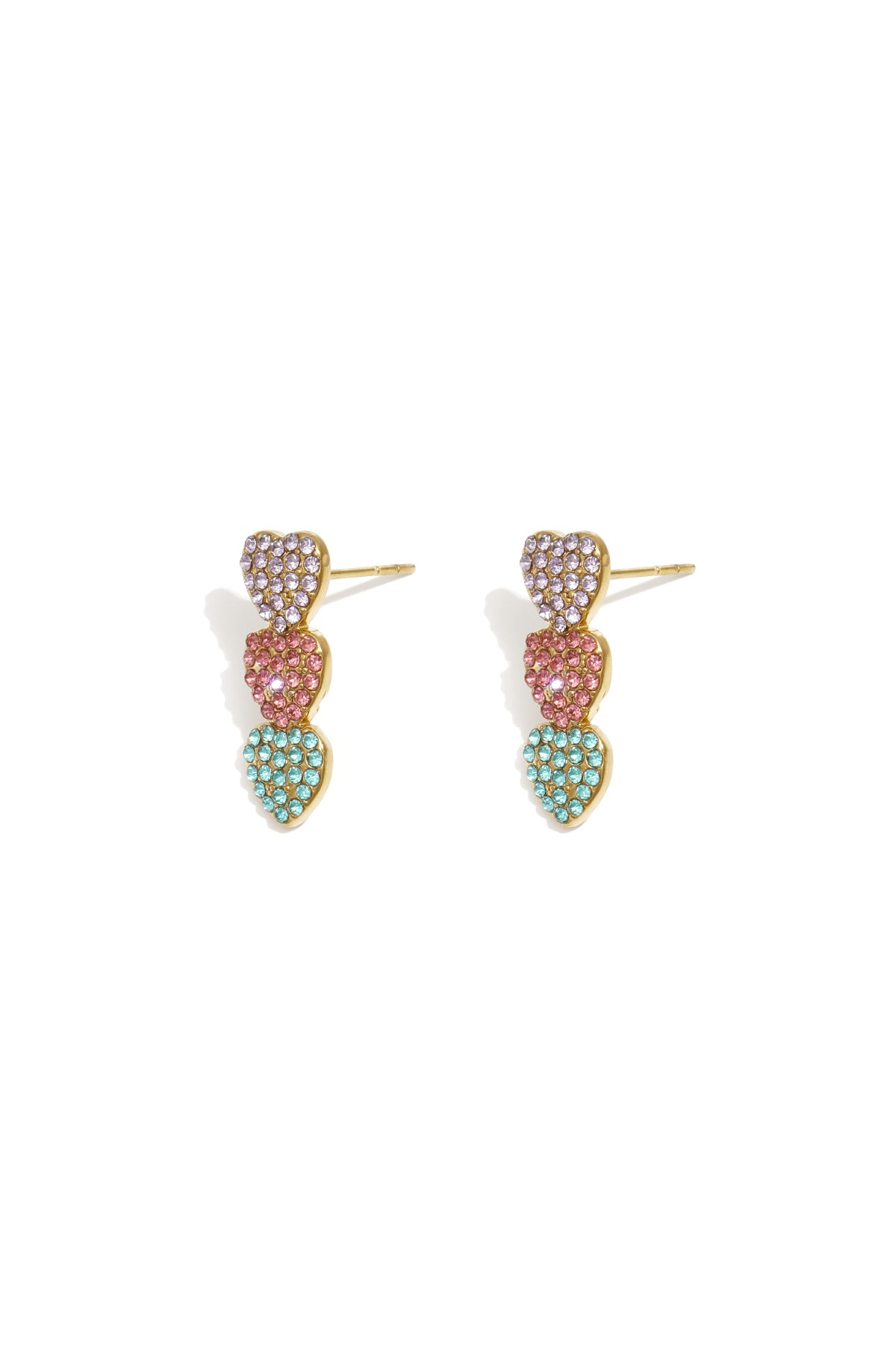 Elegant Heart-Shaped Drop Earrings for Spring/Summer