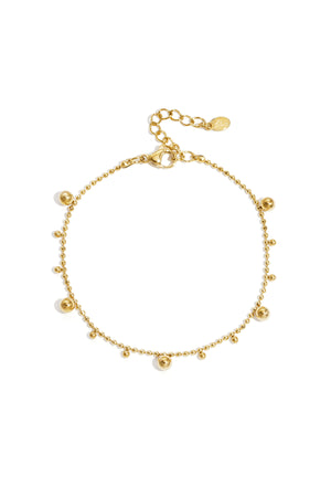 Armband met afwisselende bolletjes